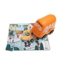 Dřevěné puzzle školní autobus - autor neuvedený