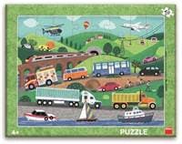 Puzzle 40 Dopravní prostředky deskové - autor neuvedený