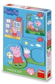 Puzzle Set Baby Peppa Pig rodina - autor neuvedený