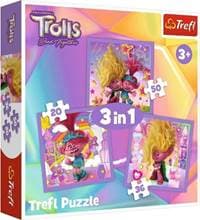 Puzzle Trollové 3 Seznamte se s Trollíky 3v1 - autor neuvedený