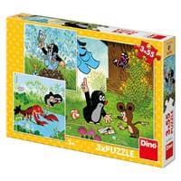 Puzzle 3x55 Krteček a kalhotky - autor neuvedený
