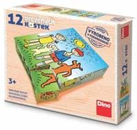 Dřevěné kostky Pejsek a kočička - autor neuvedený