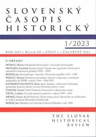 Slovenský časopis historický 1/2023 - Kolektív autorov