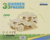 Dřevěné 3D puzzle Jeep - autor neuvedený