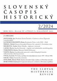 Slovenský časopis historický 2/2024 - Kolektív autorov