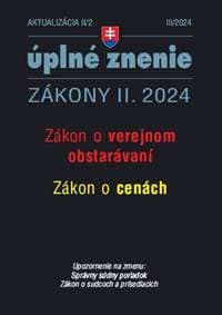 Aktualizácia II/2 2024 Zákon o verejnom obstarávaní Zákon o cenách - autor neuvedený