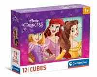 Obrázkové kostky Disney princezny 12 kostek - autor neuvedený