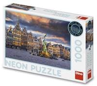 Puzzle 1000 Bouře nad Antverpami neon - autor neuvedený