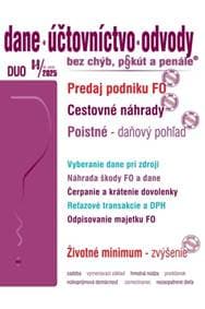 DUO 8-9/2025 – Dane, účtovníctvo, odvody bez chýb, pokút a penále - autor neuvedený