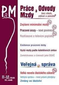 Práce a mzdy 11-12/2025 – Zvýšení minimální mzdy, Pracovní úrazy - autor neuvedený