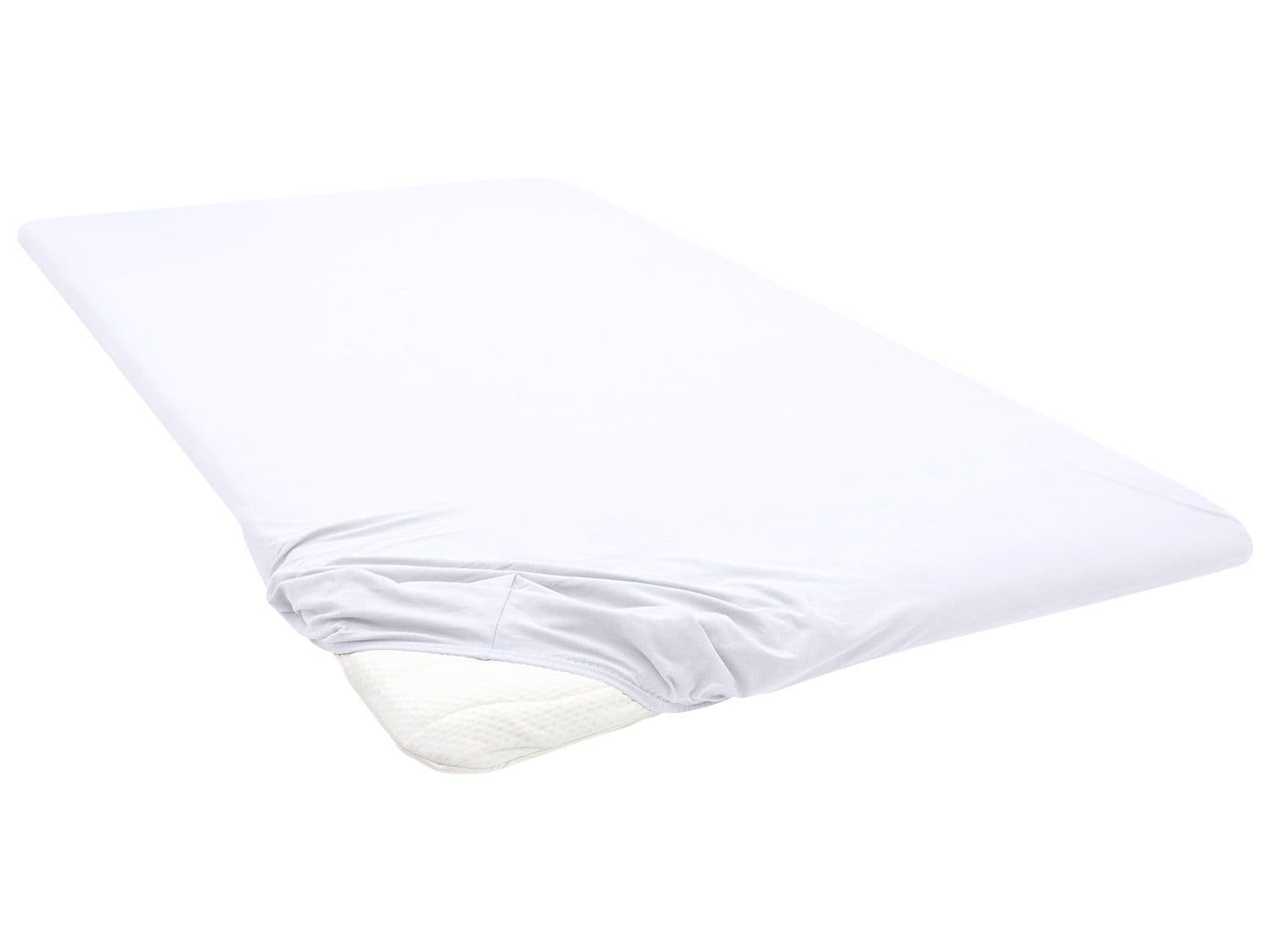 Biberna Napínacia plachta na vrchný matrac (biela, 90 – 100 x 200 cm)