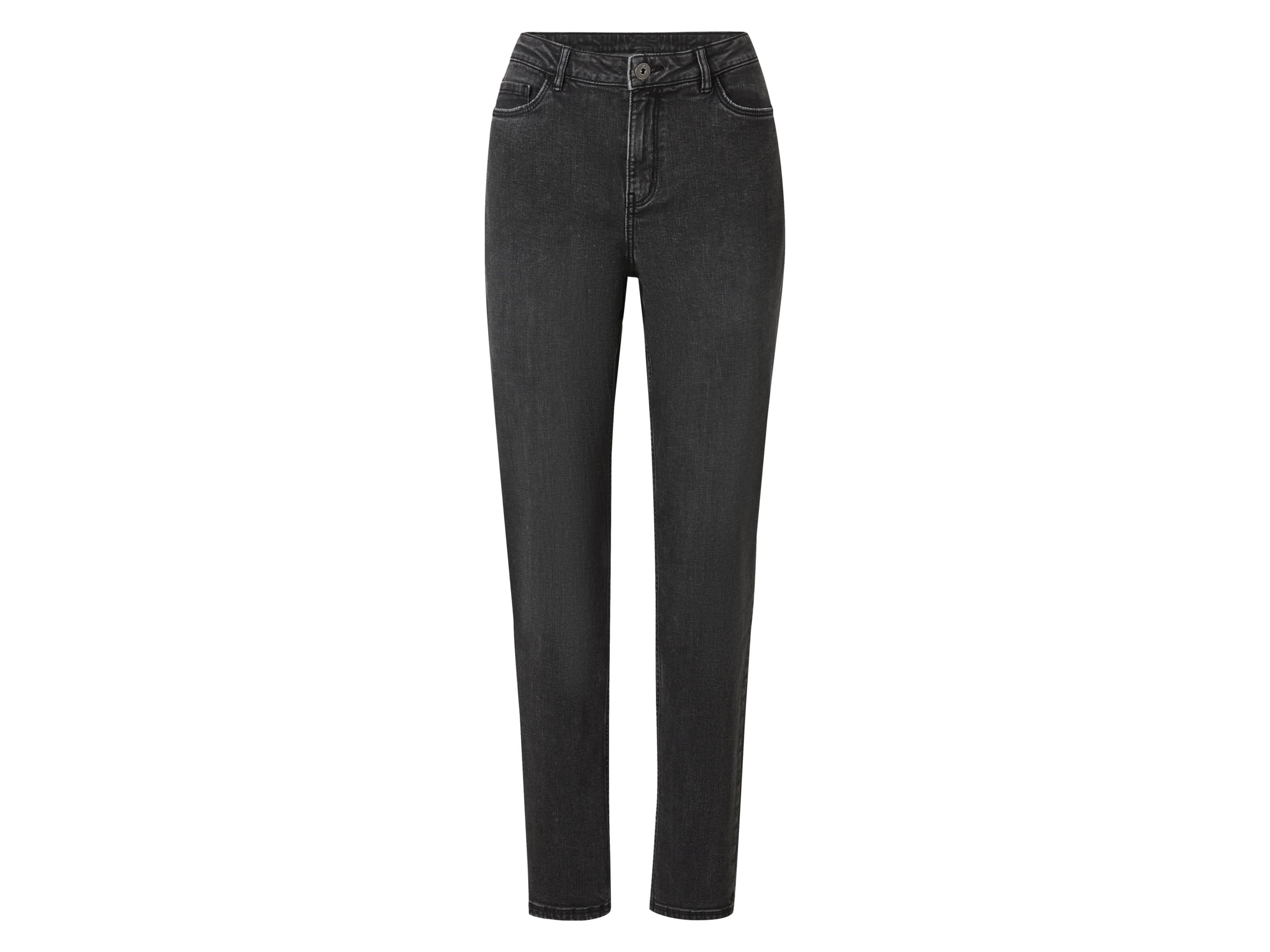 esmara® Dámske rifle Straight High Waist (sivá, 36)
