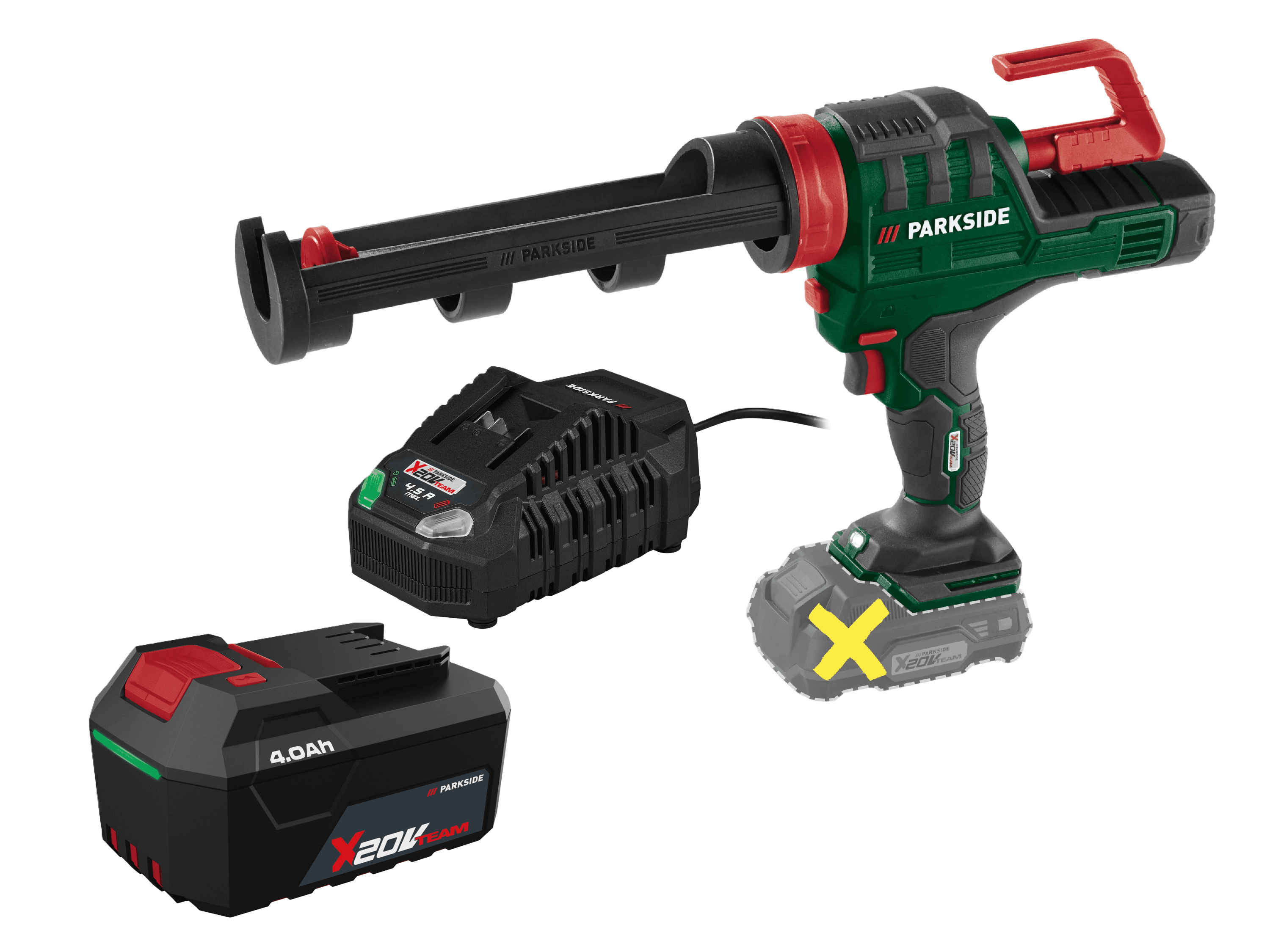 PARKSIDE® Aku pištoľ na kartuše 20 V PKPA 20-Li A2 + Akumulátor 20 V/4 Ah + Rýchlonabíjačka 20 V/4,5 A
