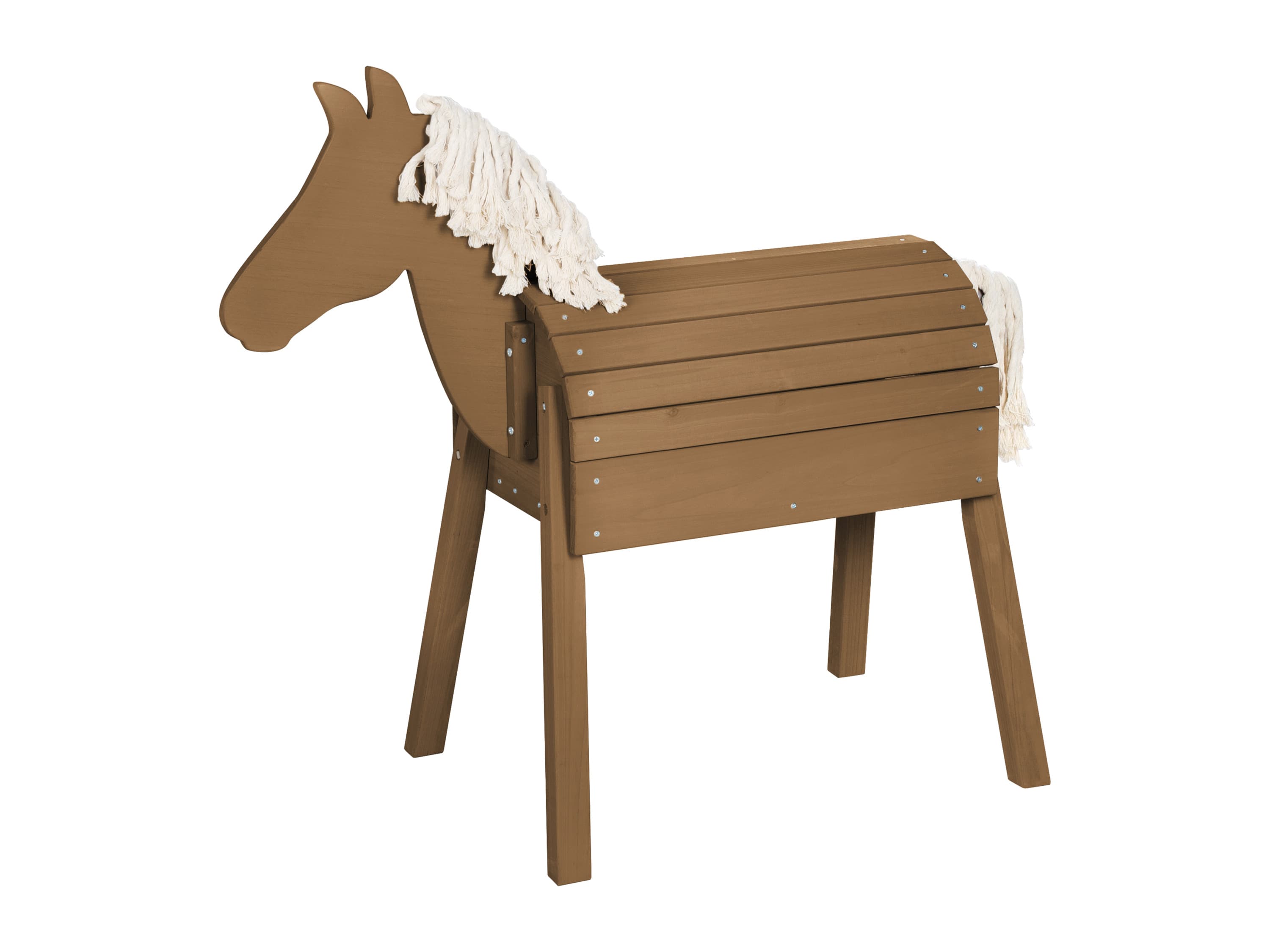 ROBA Drevený koník na hranie (malý (48x110x96 cm), teak)