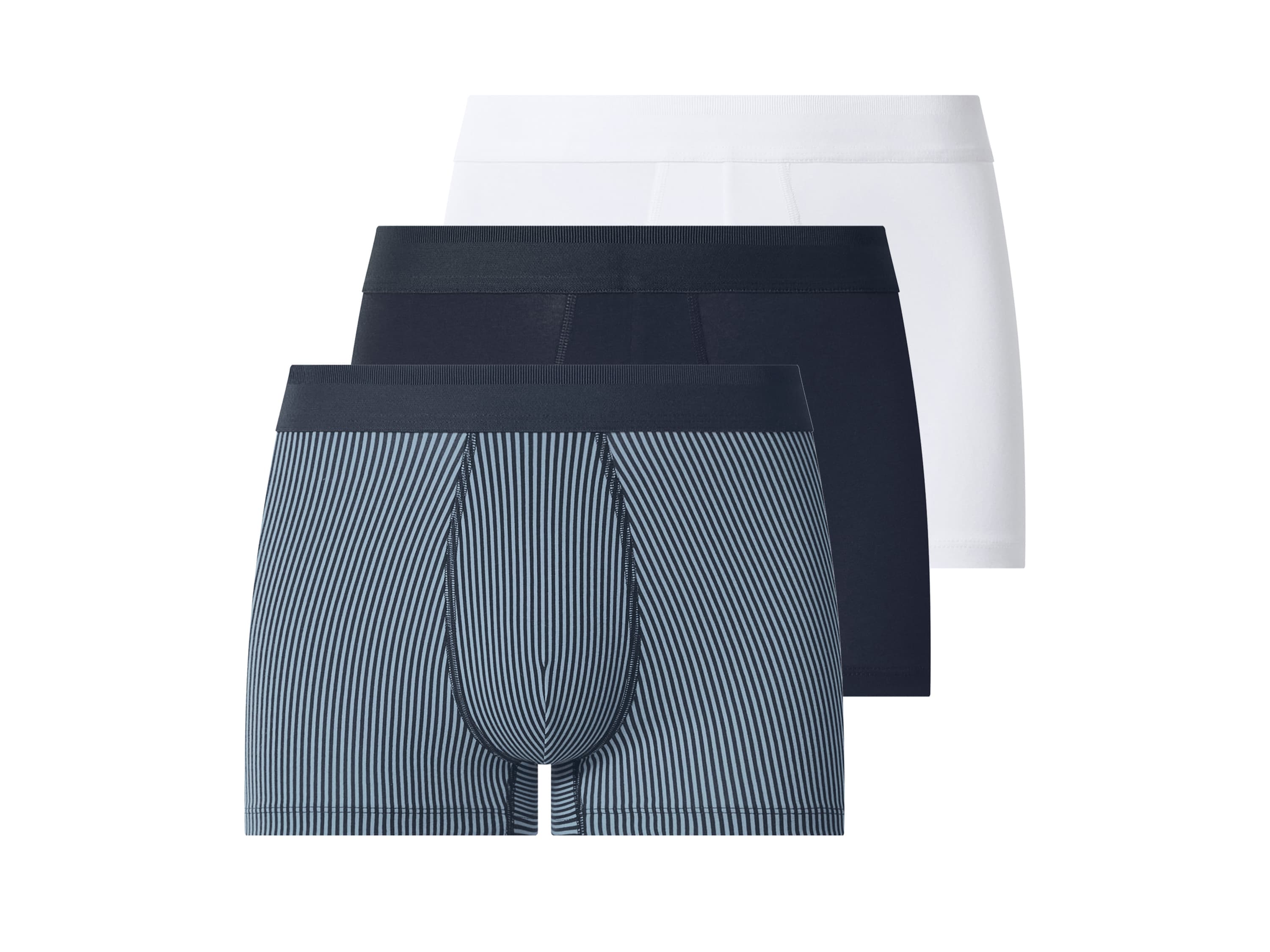 esmara Men Pánske boxerky, 3 kusy (navy modrá/biela, L)