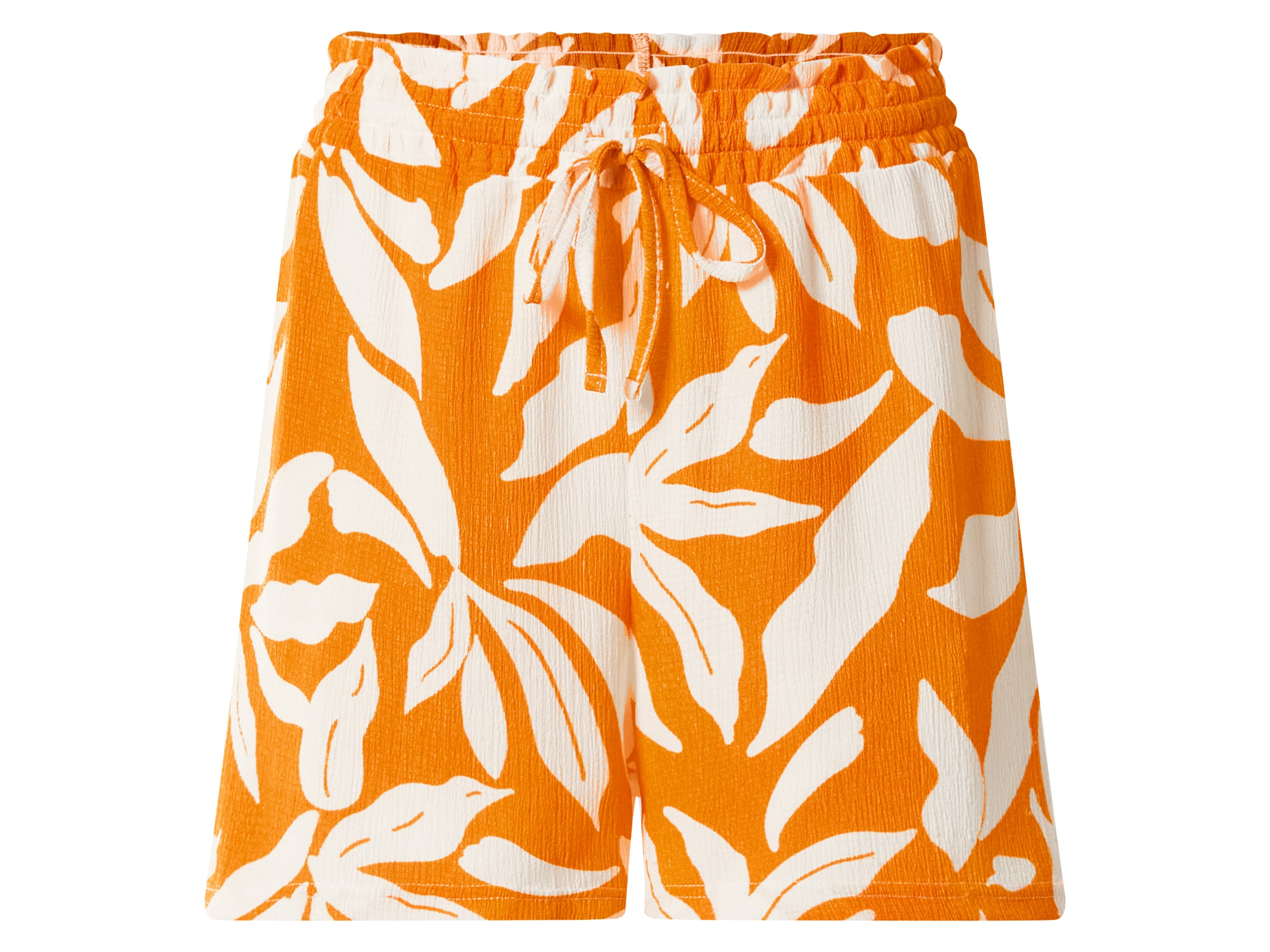 ESMARA® Dámske šortky (oranžová/biela, S (36/38))