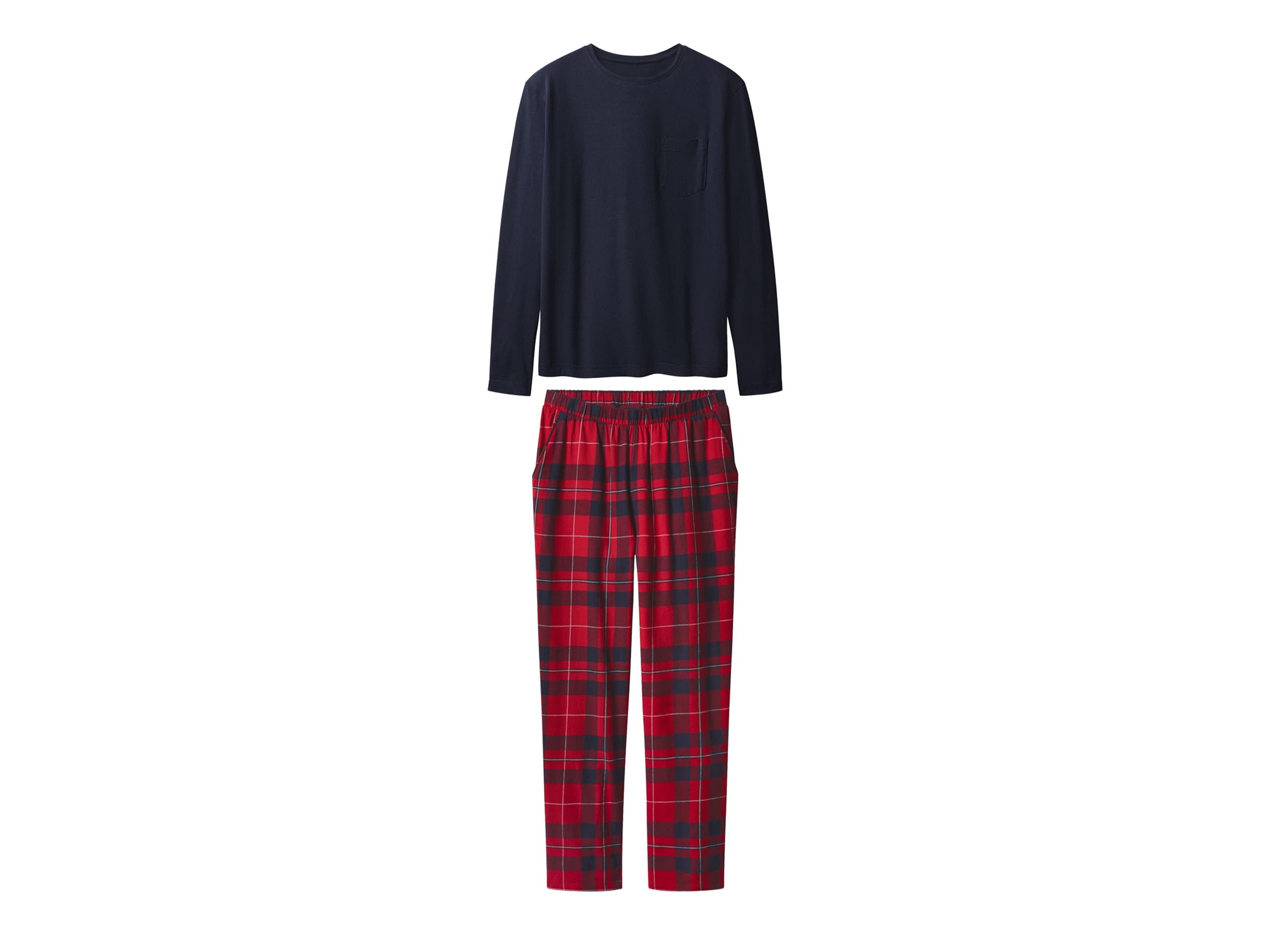 esmara® Dámske pyžamo (navy modrá/červená, S (36/38))