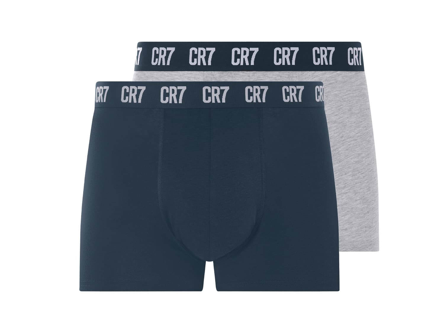 CR7 Pánske boxerky, 2 kusy (navy modrá/sivá, L)