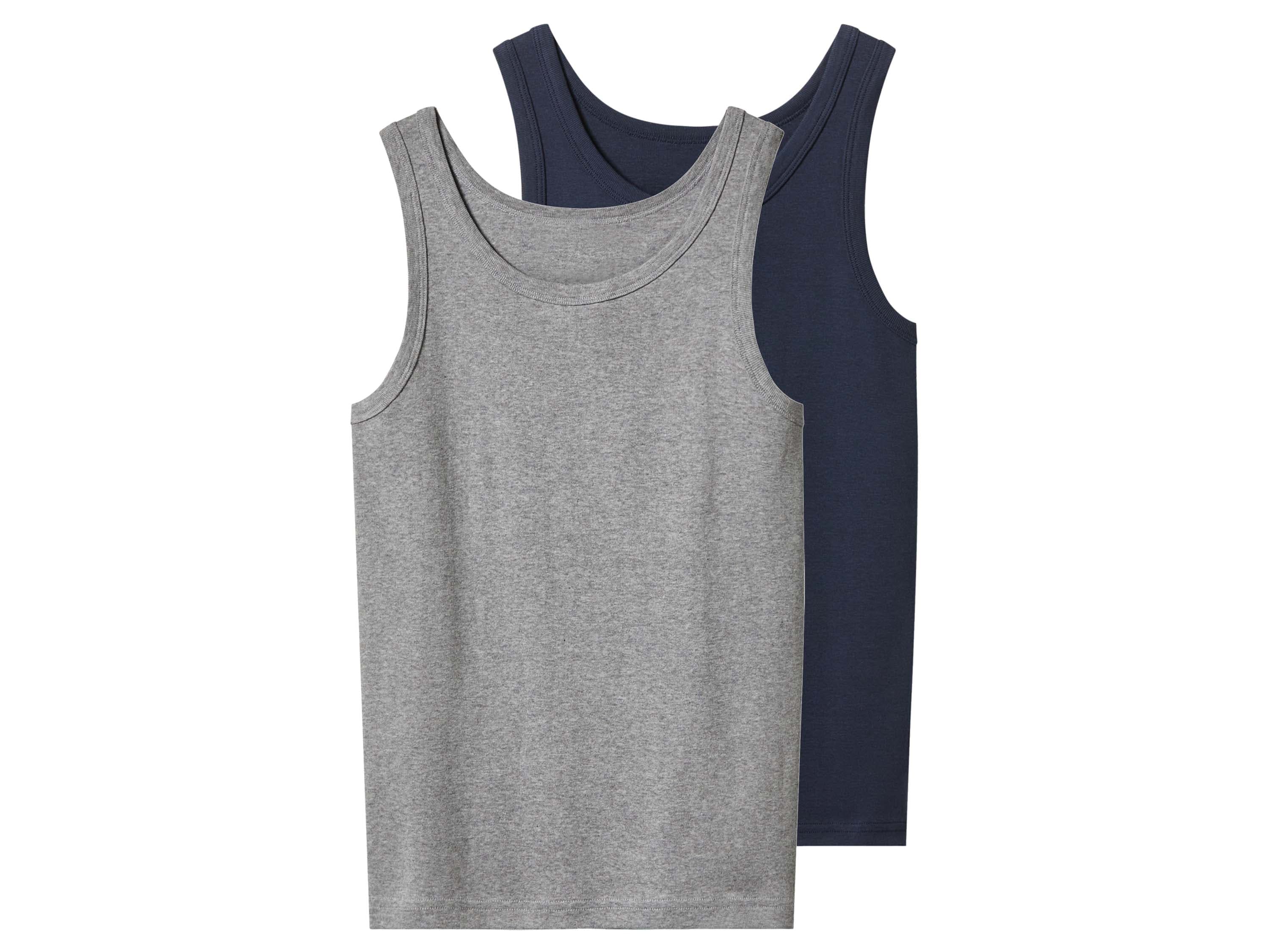 esmara® Chlapčenské tielka, 2 kusy (sivá/navy modrá, 134/140)