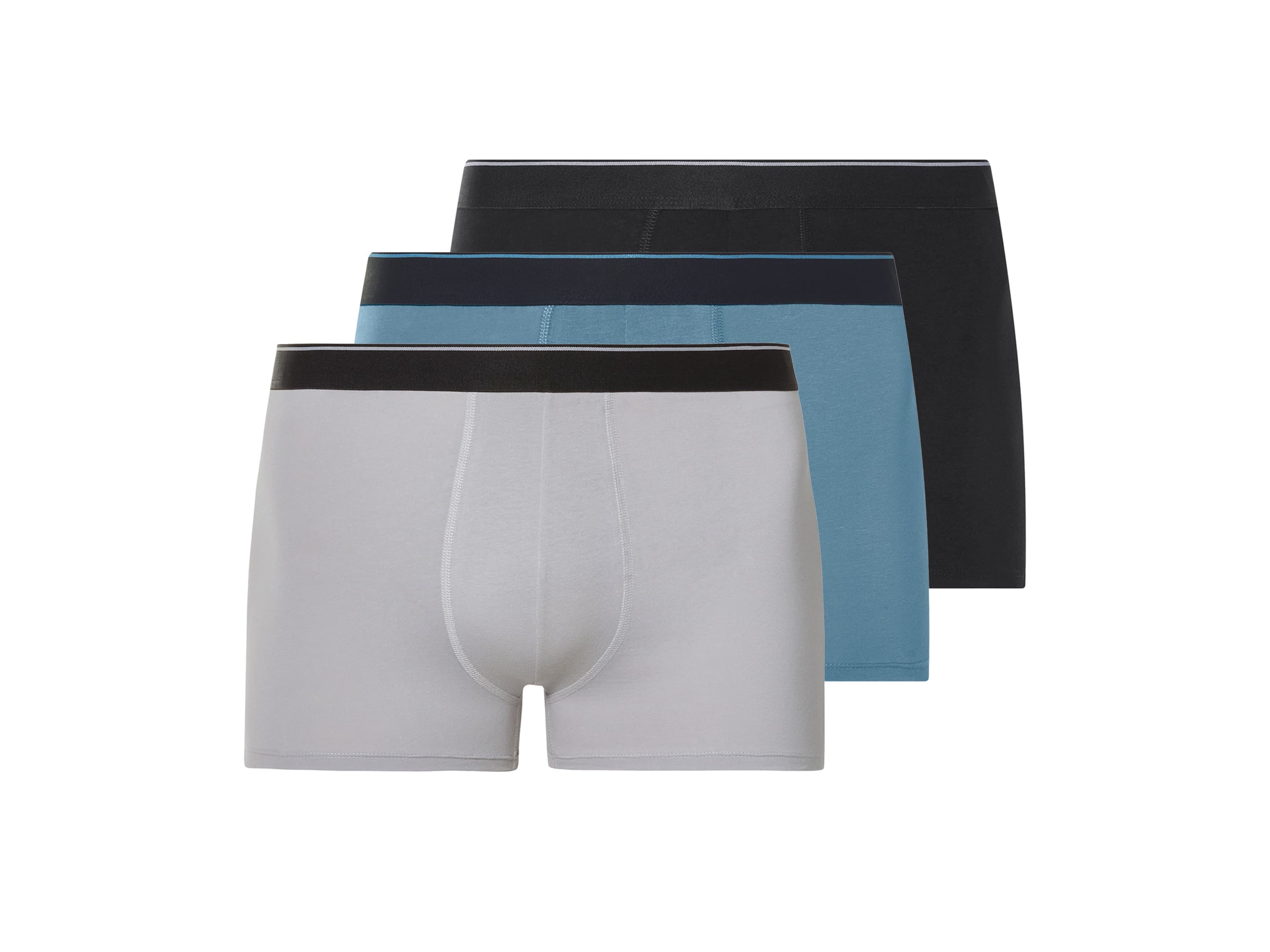 esmara Men Pánske boxerky XXL, 3 kusy (čierna/modrá/sivá, 8/XXL)