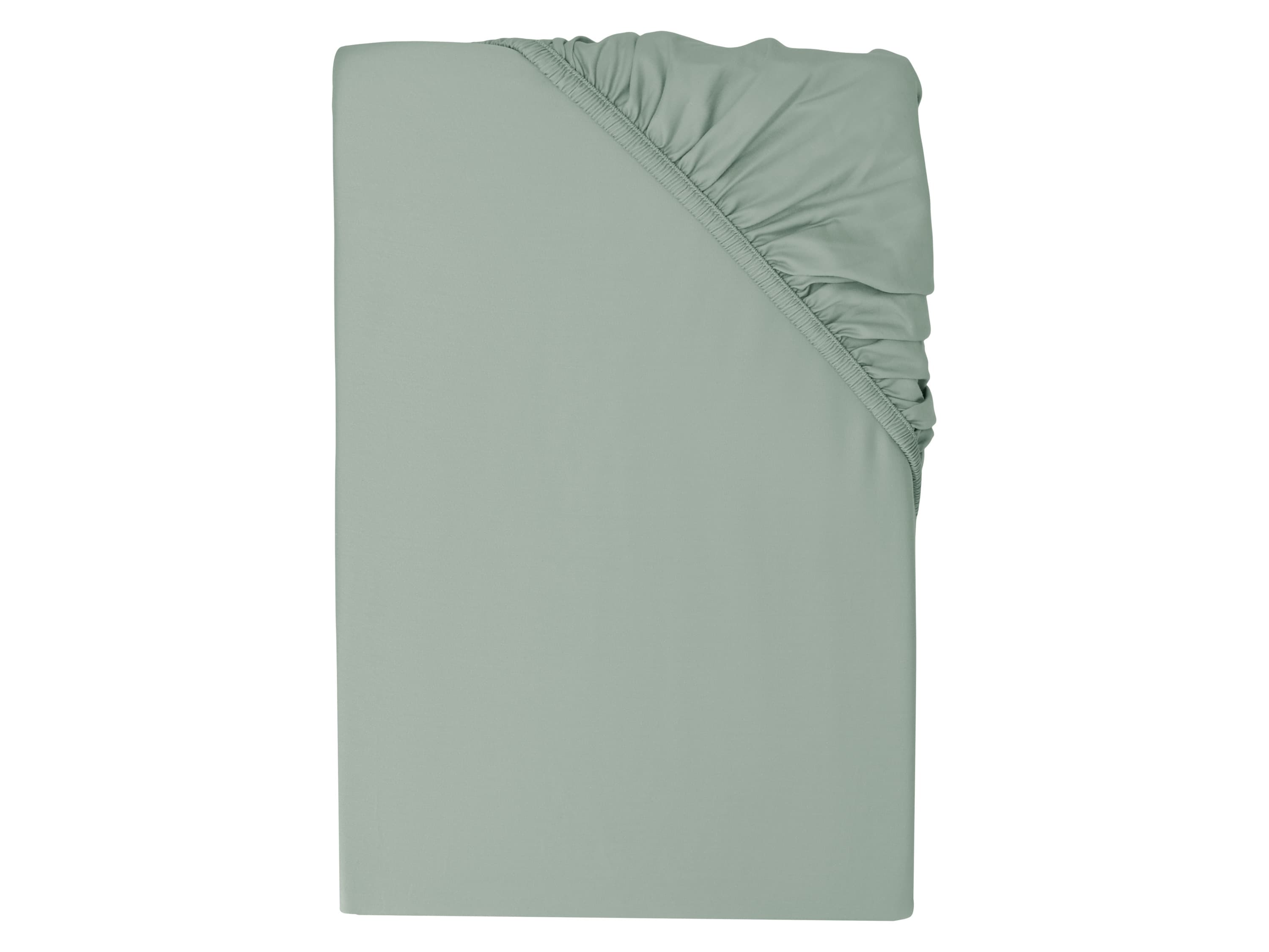 LIVARNO® Napínacia plachta z bambusovej viskózy Premium, 90-100 x 200 cm (zelená)