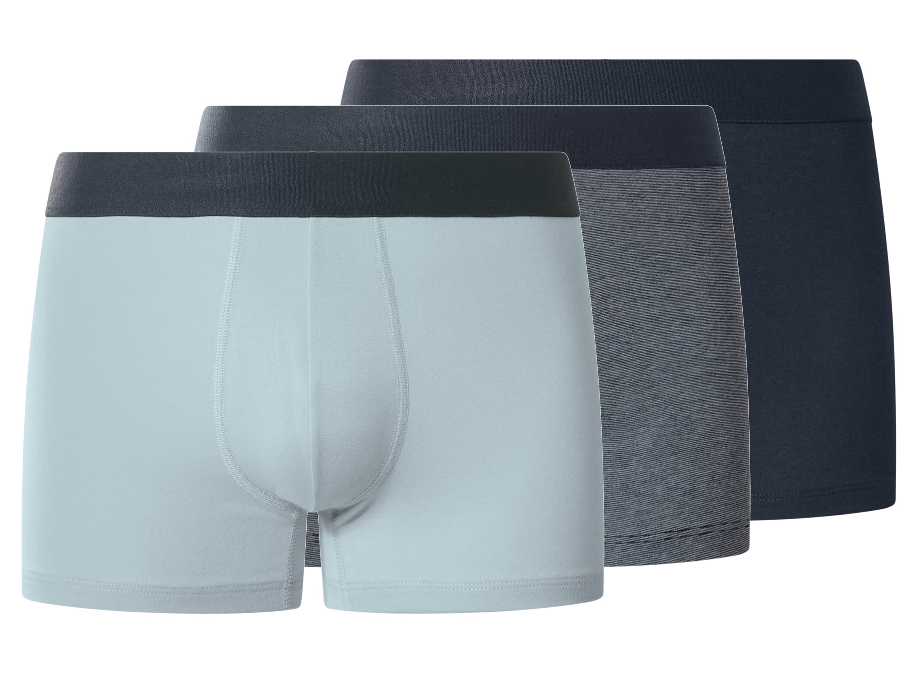 esmara Men Pánske boxerky, 3 kusy (navy modrá/modrá, L)