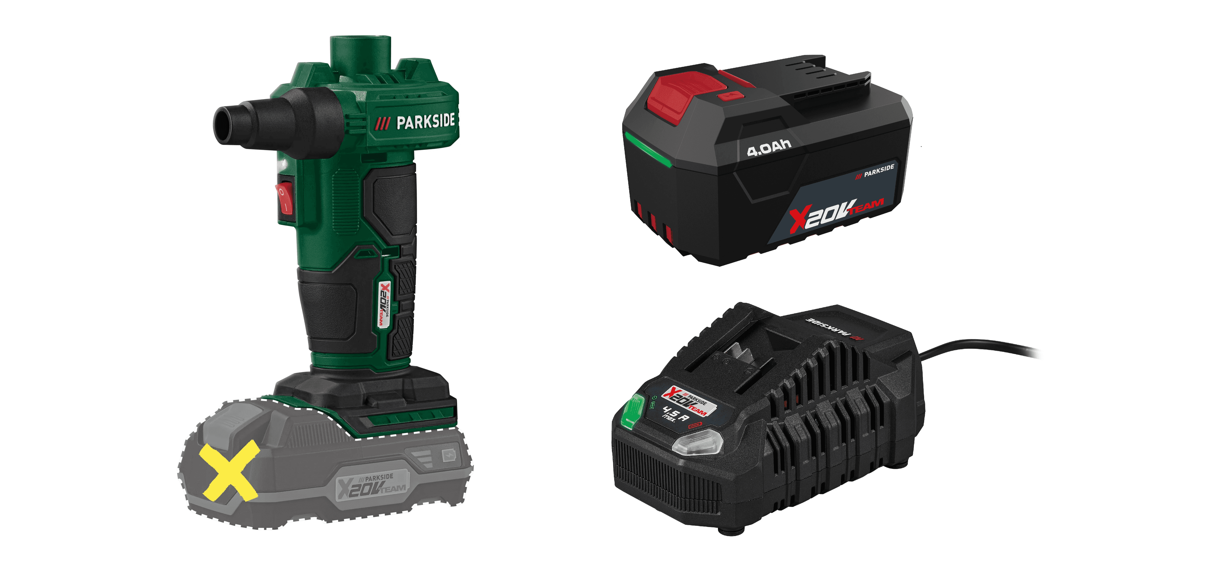 PARKSIDE® Aku pumpa PALP 20-Li B2 + Akumulátor 20 V/4 Ah PAP 204 A1 + Rýchlonabíjačka akumulátora 20 V/4,5 A PLG 20 C3