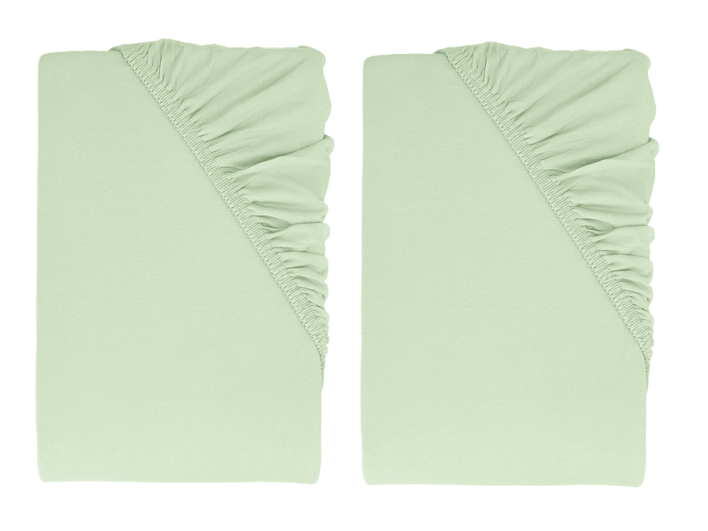 LIVARNO® Napínacia džersejová plachta, 90-100 x 200 cm, zelená, 2 kusy