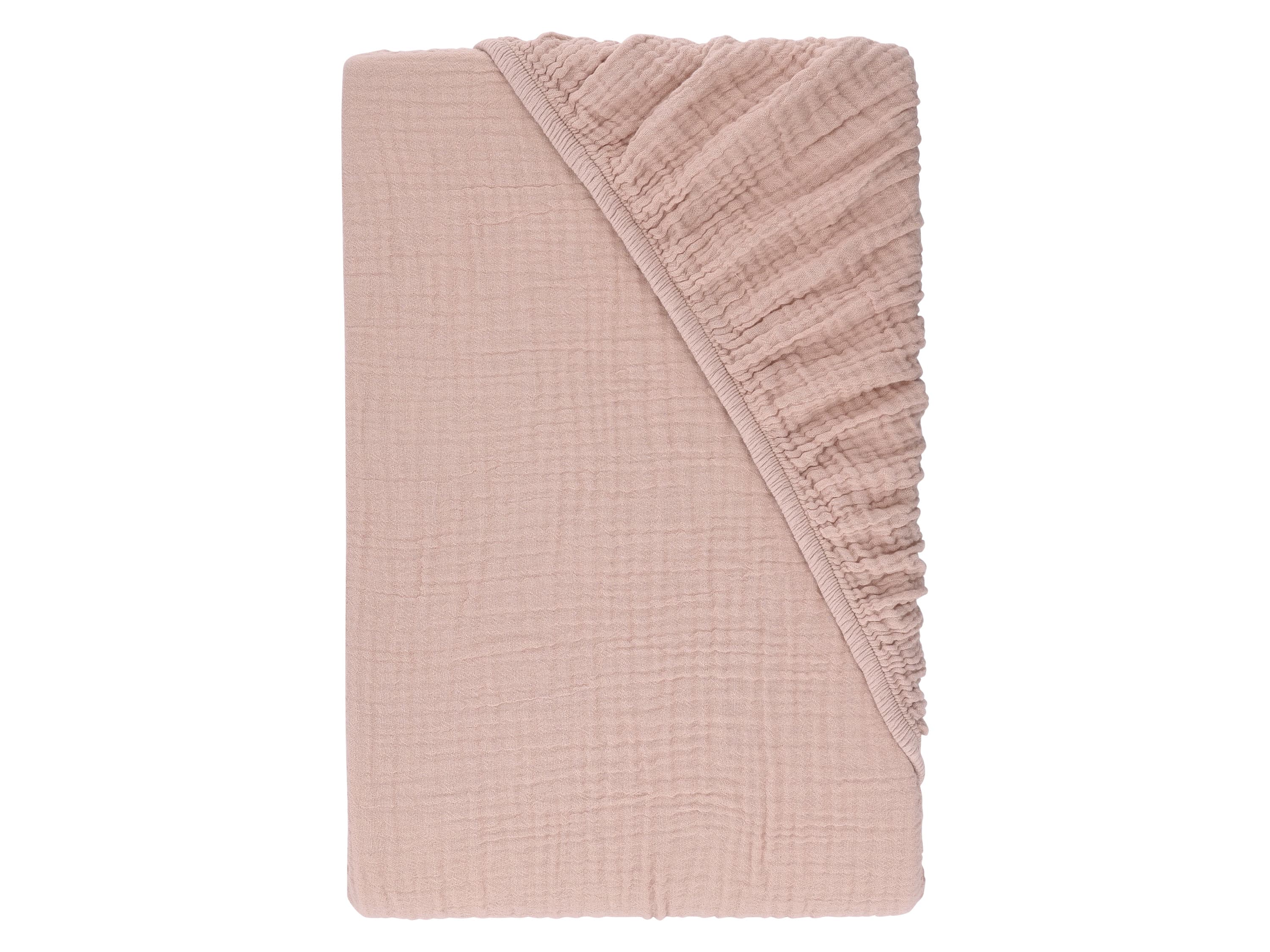 LIVARNO® Mušelínová napínacia plachta, 180 – 200 x 200 cm (bledoružová)