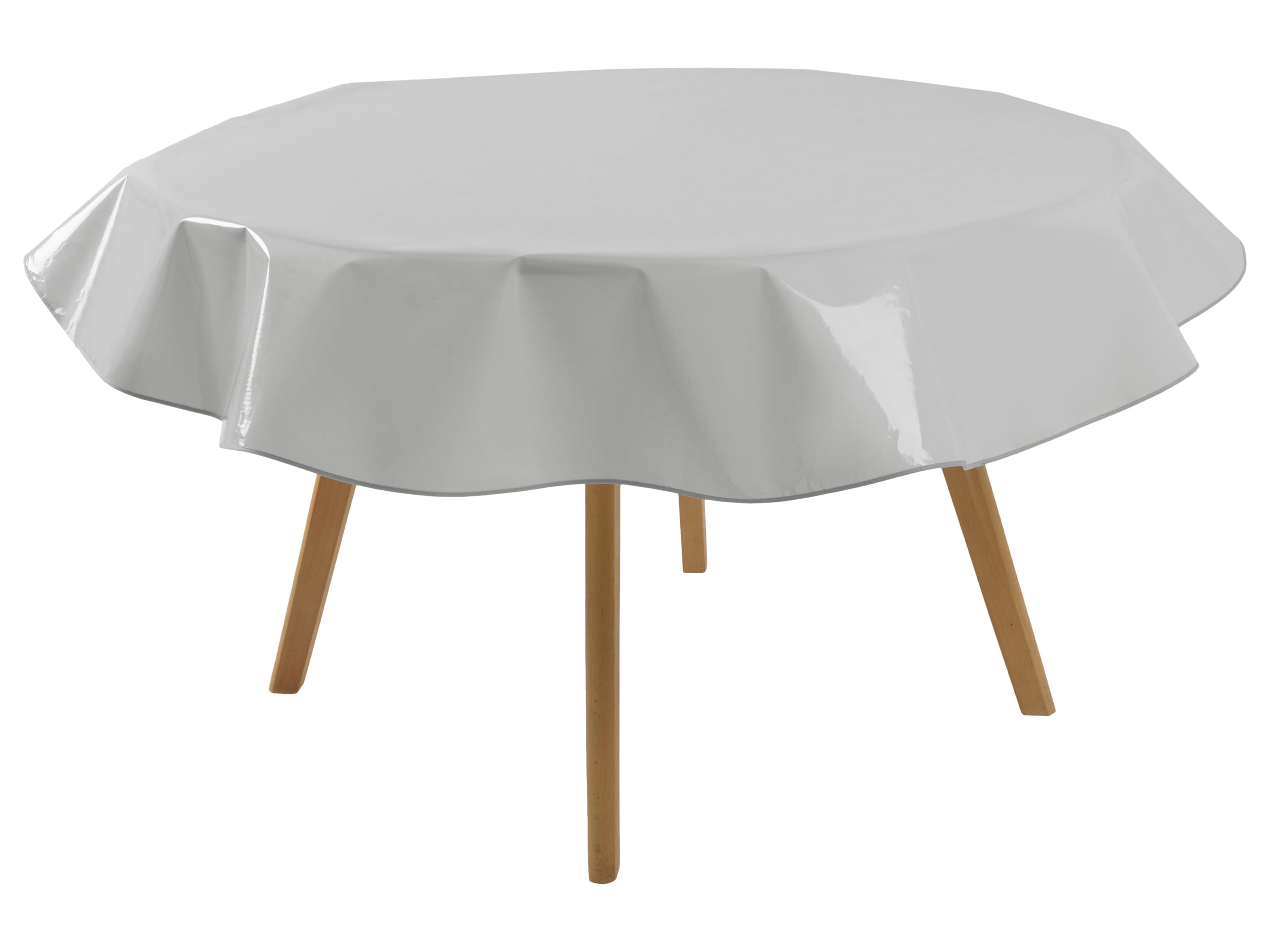 LIVARNO® Lakovaný obrus (Ø 160 cm, okrúhly, sivá)