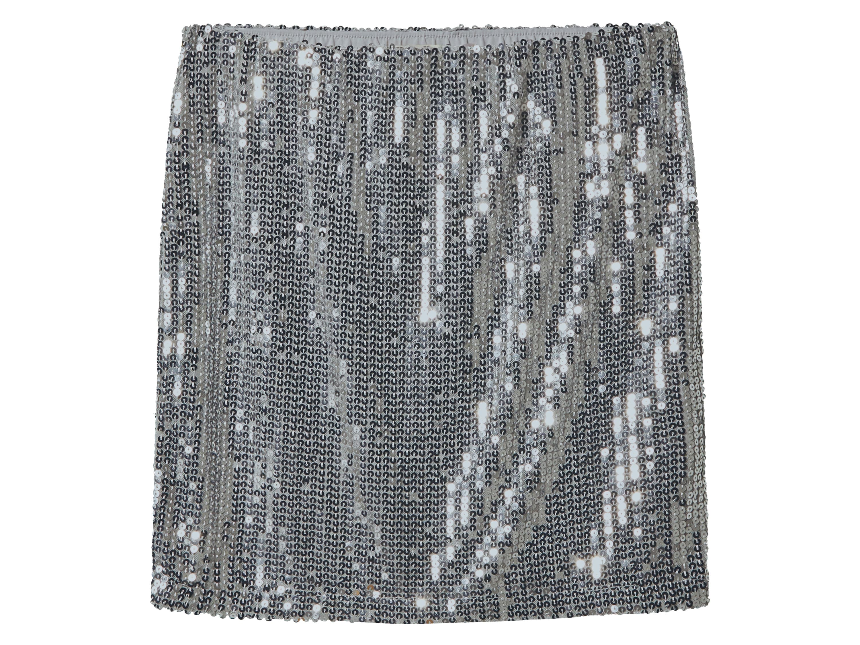 esmara® Dámska flitrovaná minisukňa (strieborná, S (36/38))