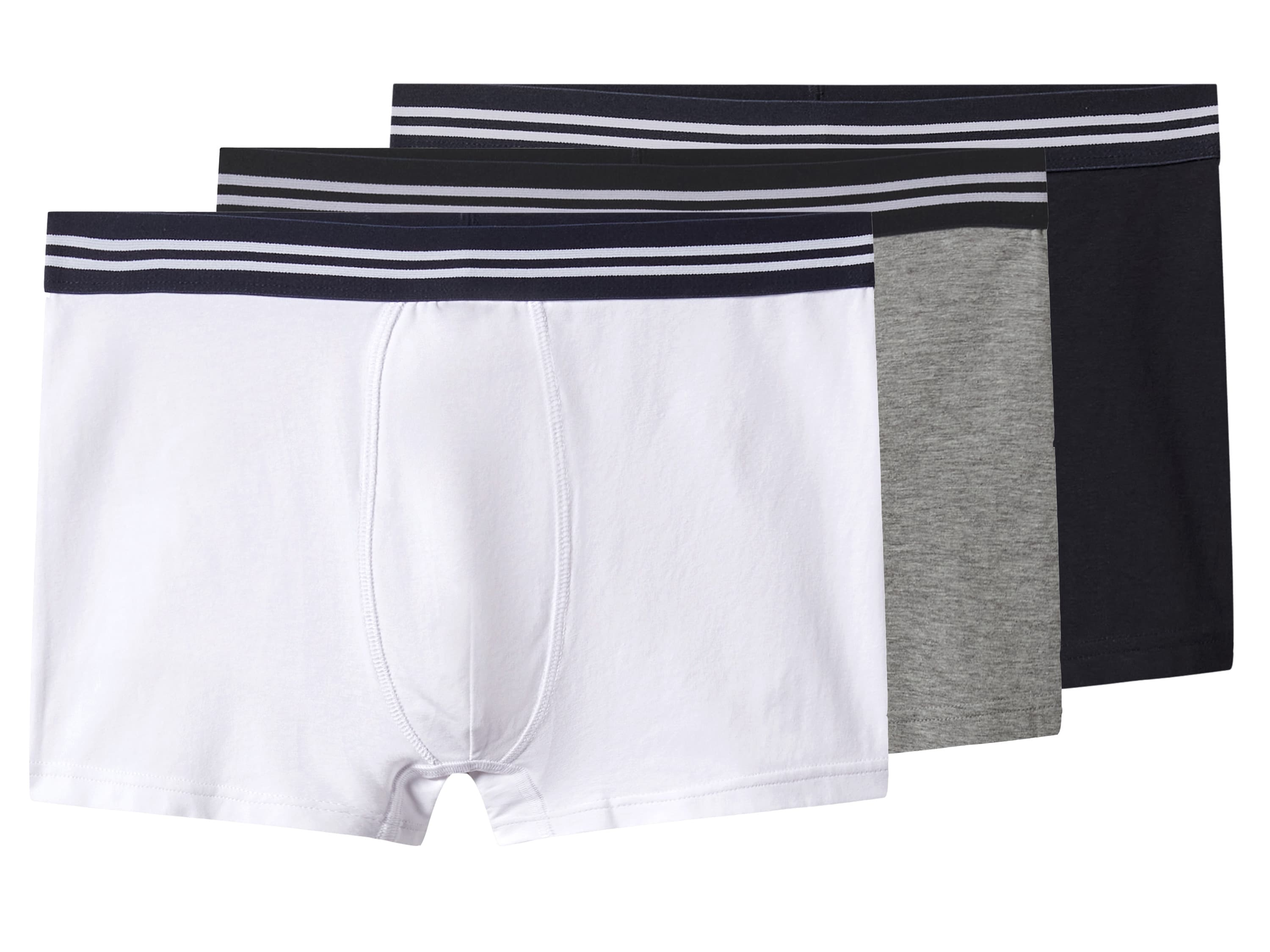 esmara Men Pánske boxerky, 3 kusy (námornícka modrá/biela/sivá, 5/M)