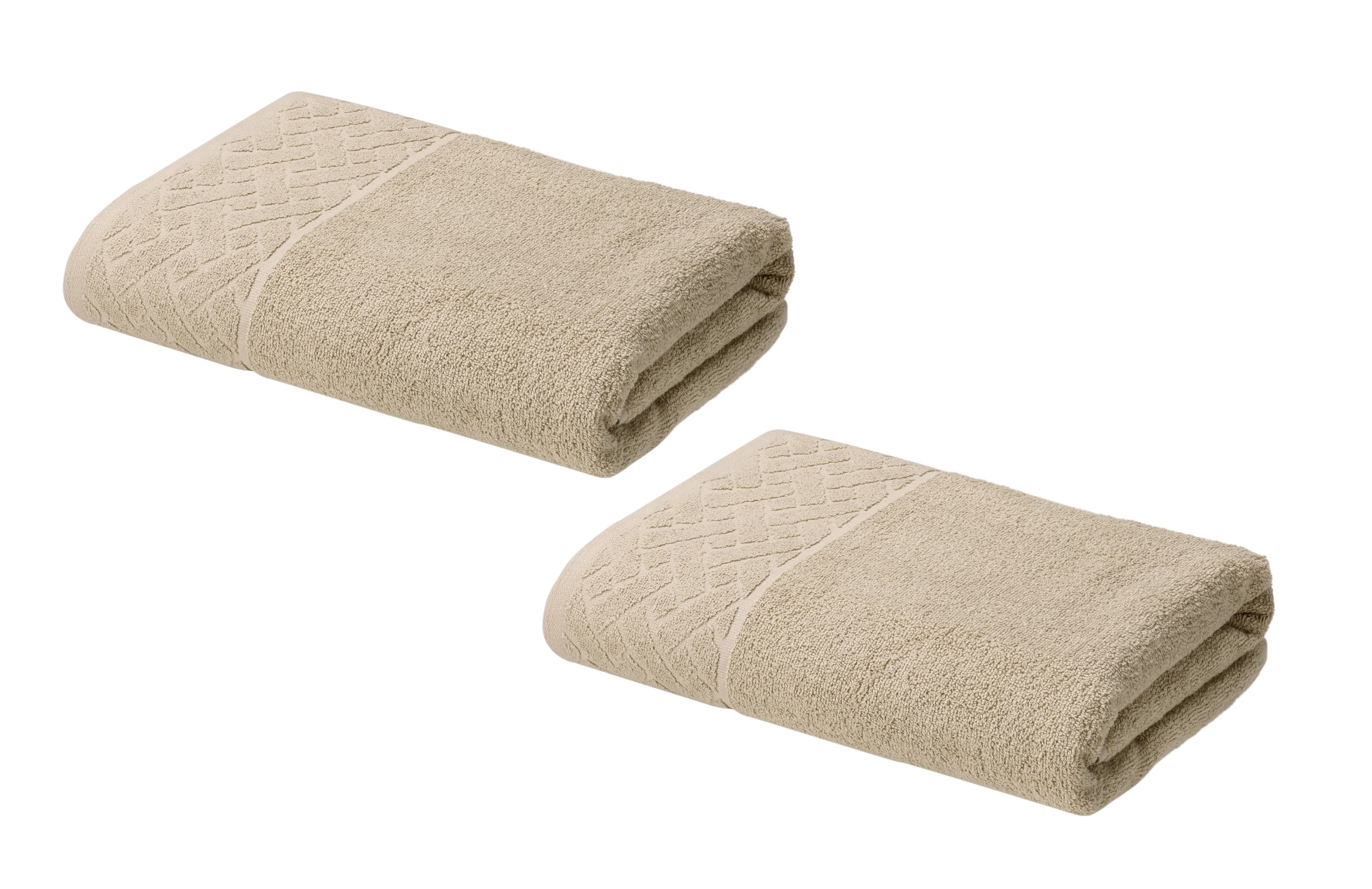 LIVARNO® Froté osuška, 450 g/m², 70 x 140 cm, béžová, 2 kusy