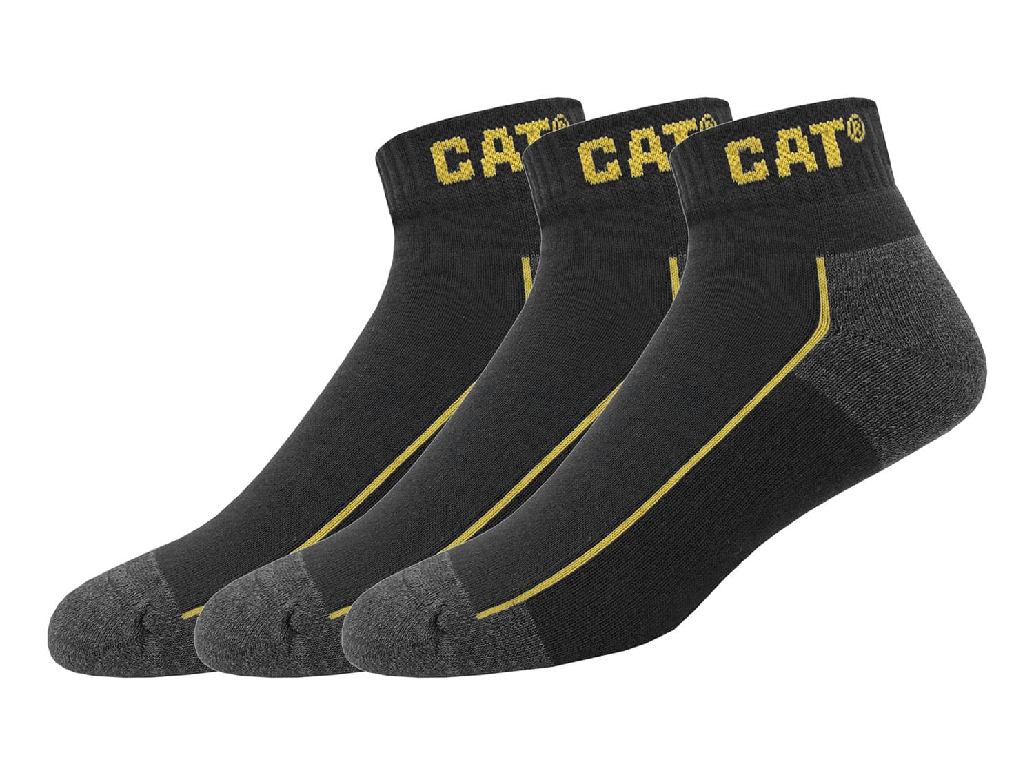 CATERPILLAR Pánske pracovné ponožky s bavlnou, 3 páry (čierna, 43/46)
