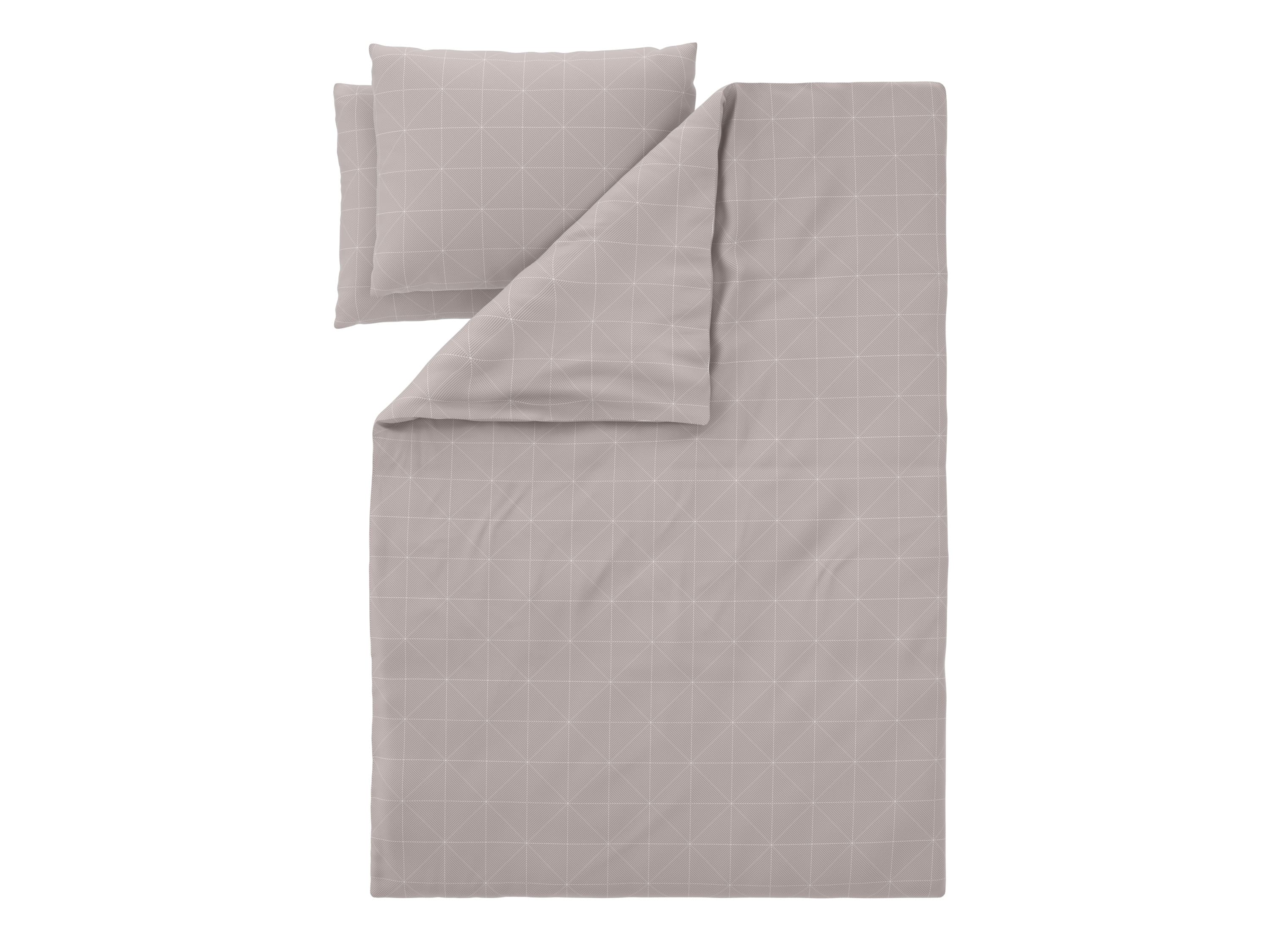 LIVARNO® Posteľná bielizeň zo saténového mikrovlákna, 200 x 220 cm (geometrický vzor/béžová)