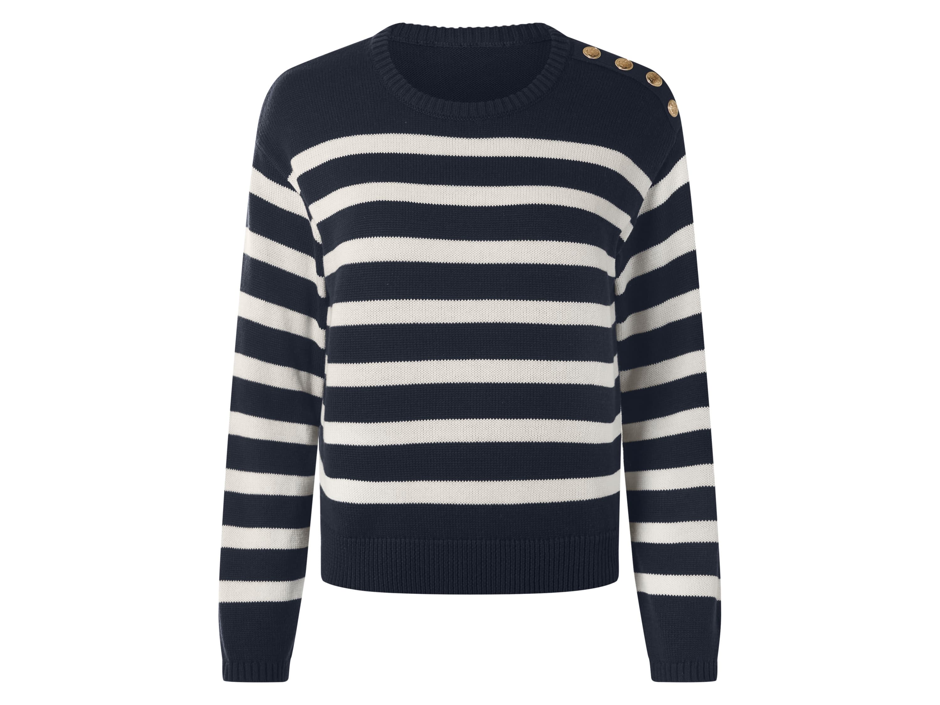 esmara® Dámsky pletený pulóver (navy modrá, M (40/42))