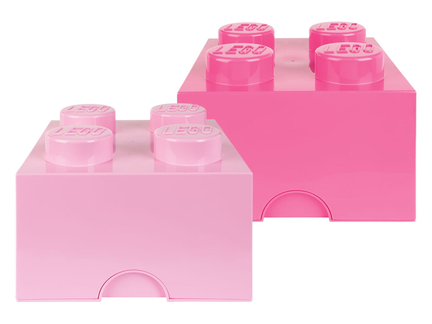 LEGO Úložný box, stohovateľný, 2 x 4 gombíky (light purple/bright purple)