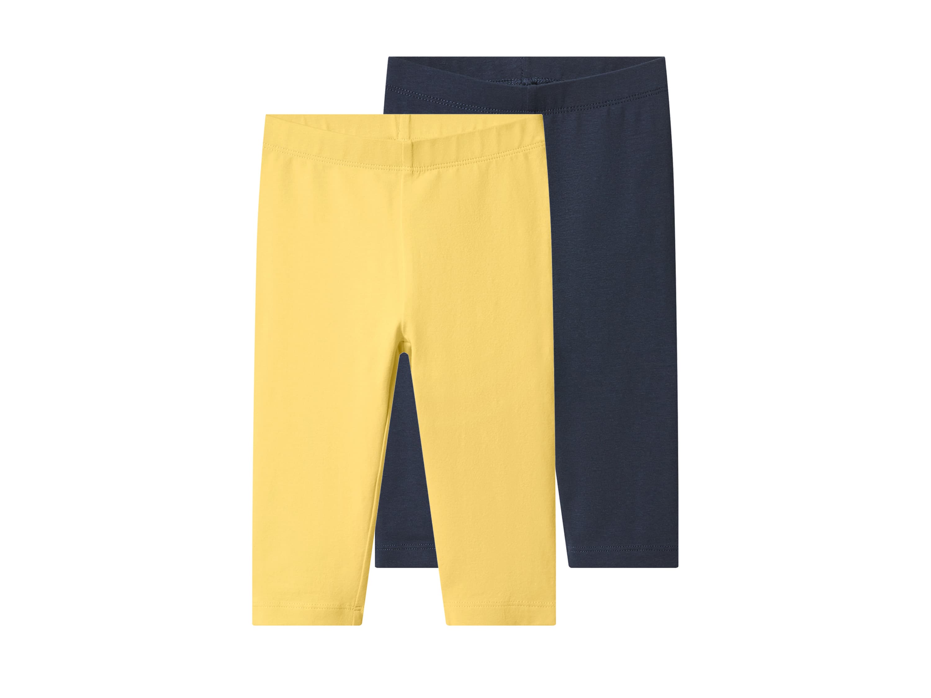 lupilu® Dievčenské capri legíny, 2 kusy (žltá, 122/128)