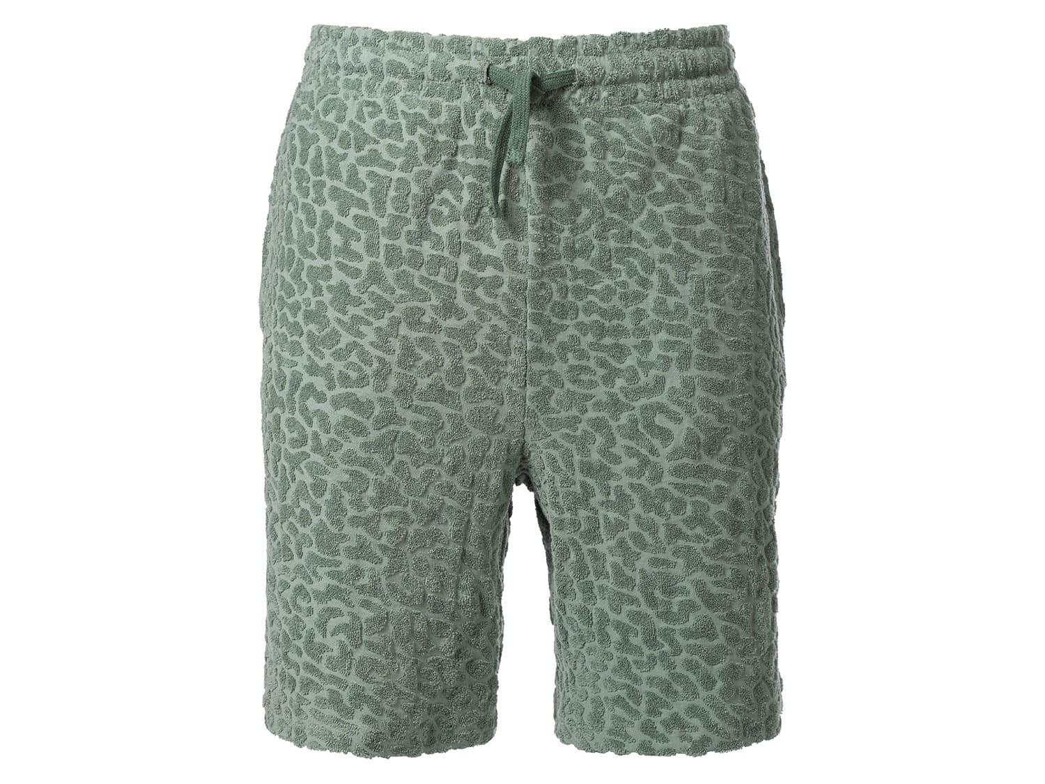 LIVERGY® Pánske froté šortky, zelené (L (52/54))