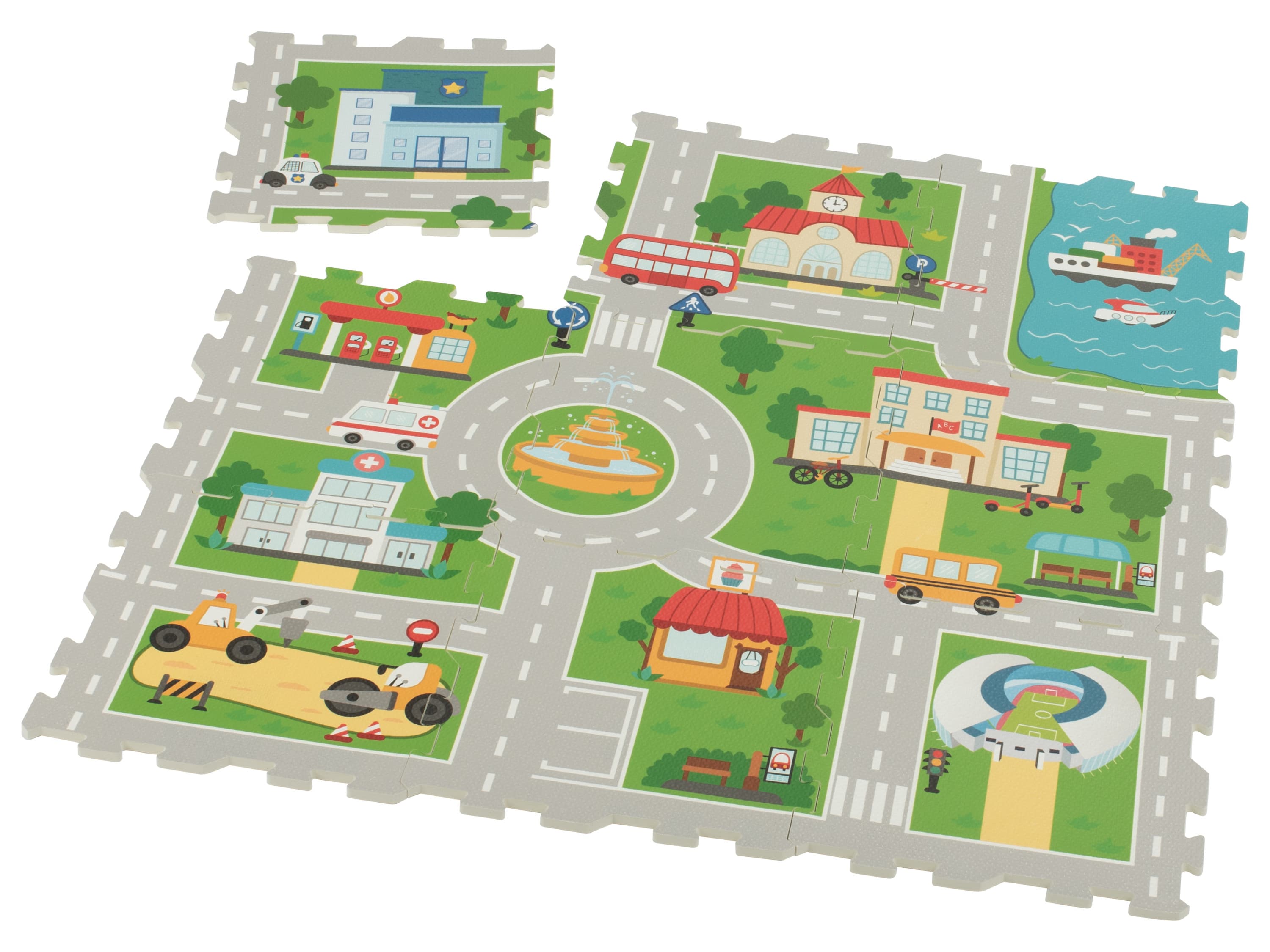 LUPILU® Puzzle podložky (ulica)