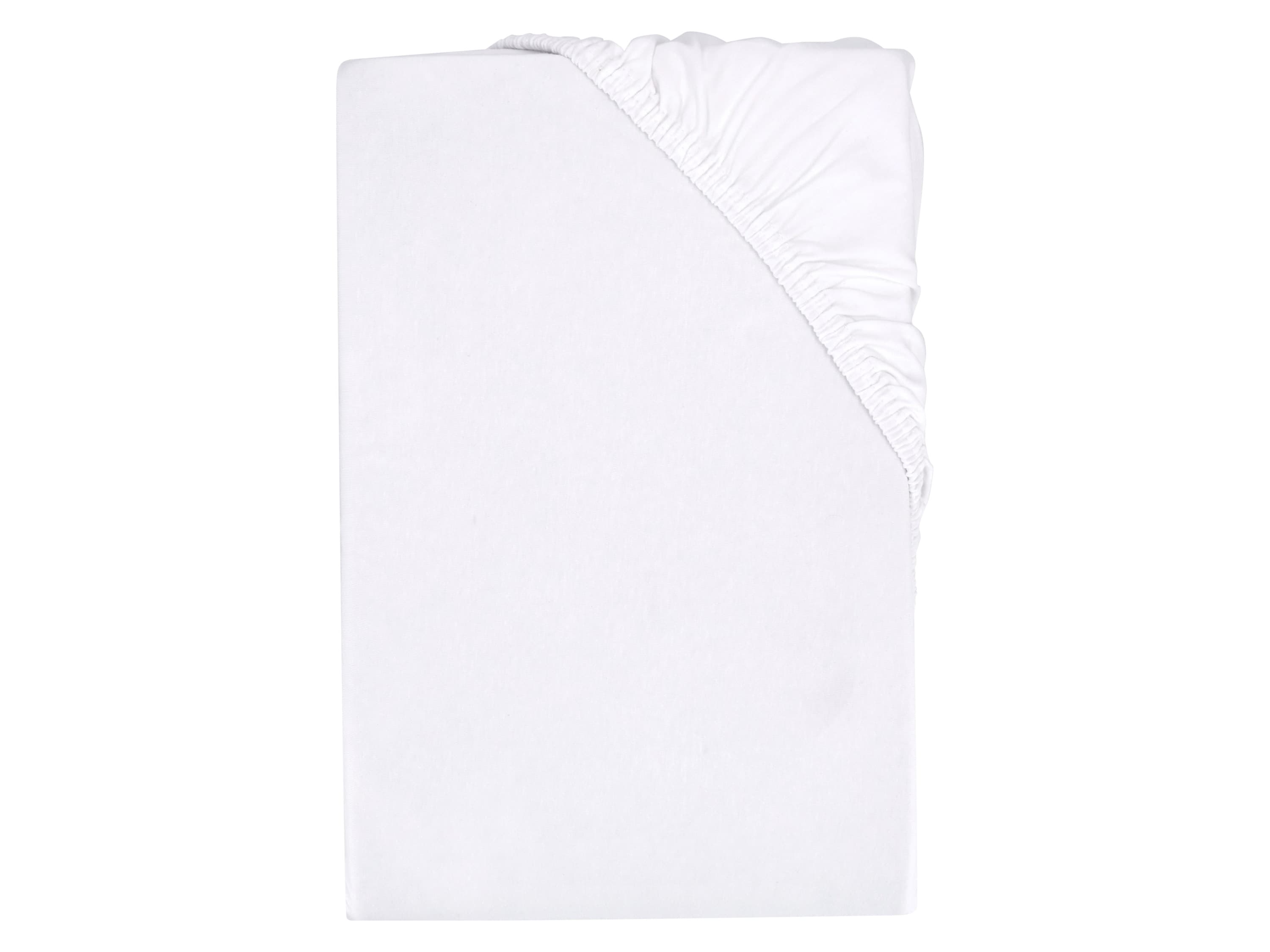 LIVARNO home Bi-elastická napínacia plachta na boxspringovú posteľ, 90 – 100 x 200 cm (biela)