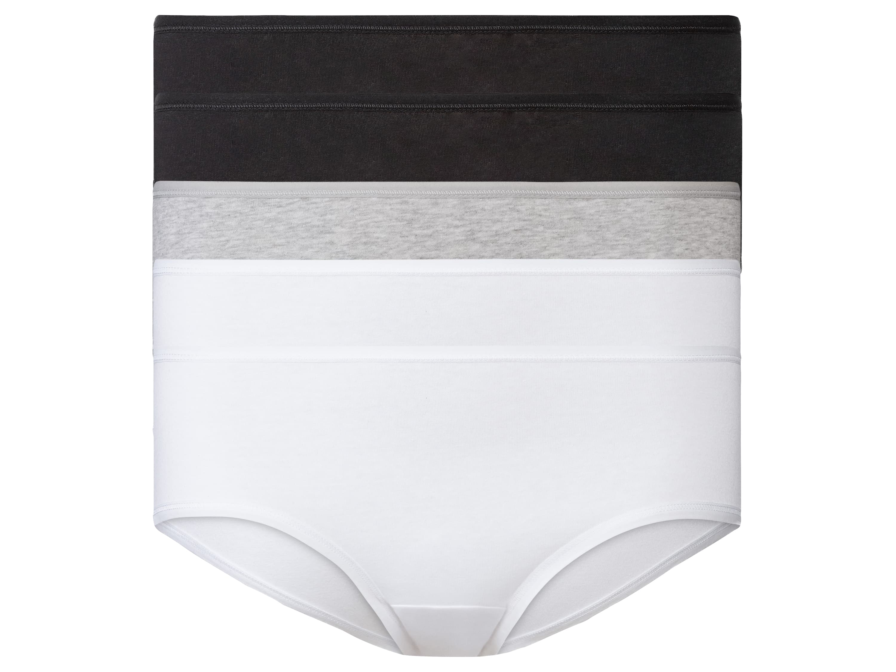 esmara® Dámske bedrové nohavičky, 5 kusov (S (36/38), čierna/sivá/biela)