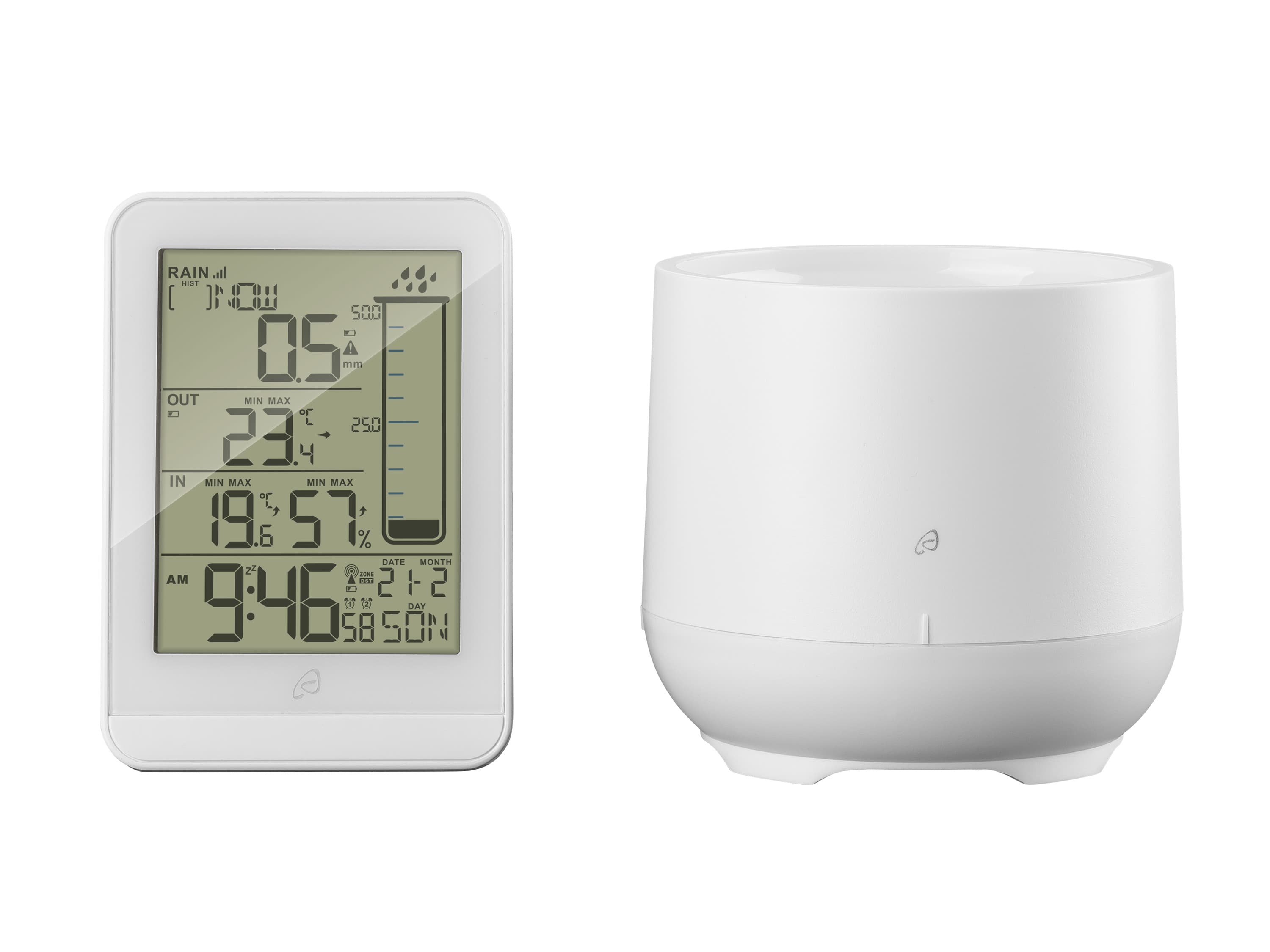 AURIOL® Bezdrôtová meteostanica s meraním množstva zrážok (biela)