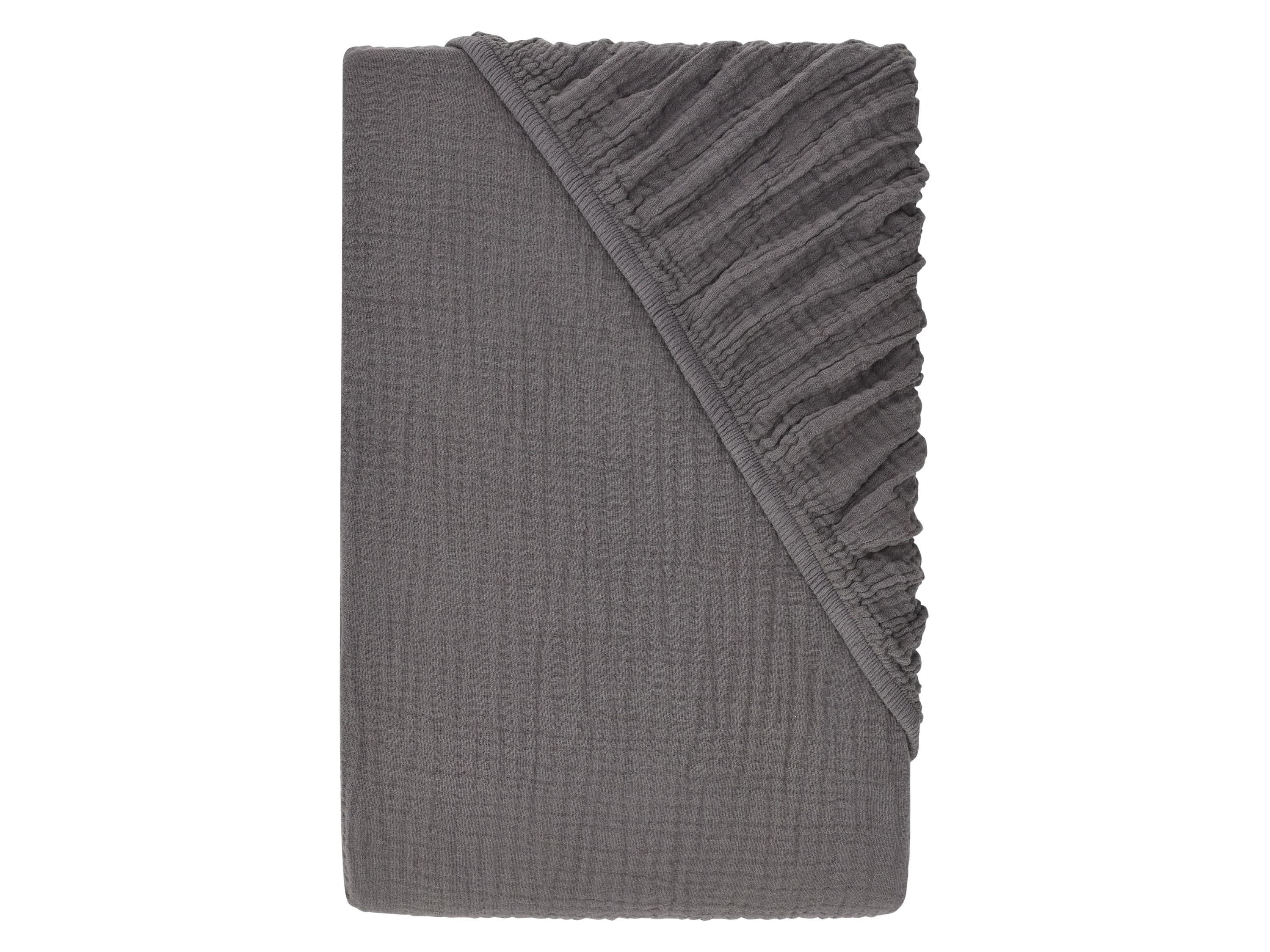 LIVARNO® Mušelínová napínacia plachta, 140 – 160 x 200 cm (sivá)