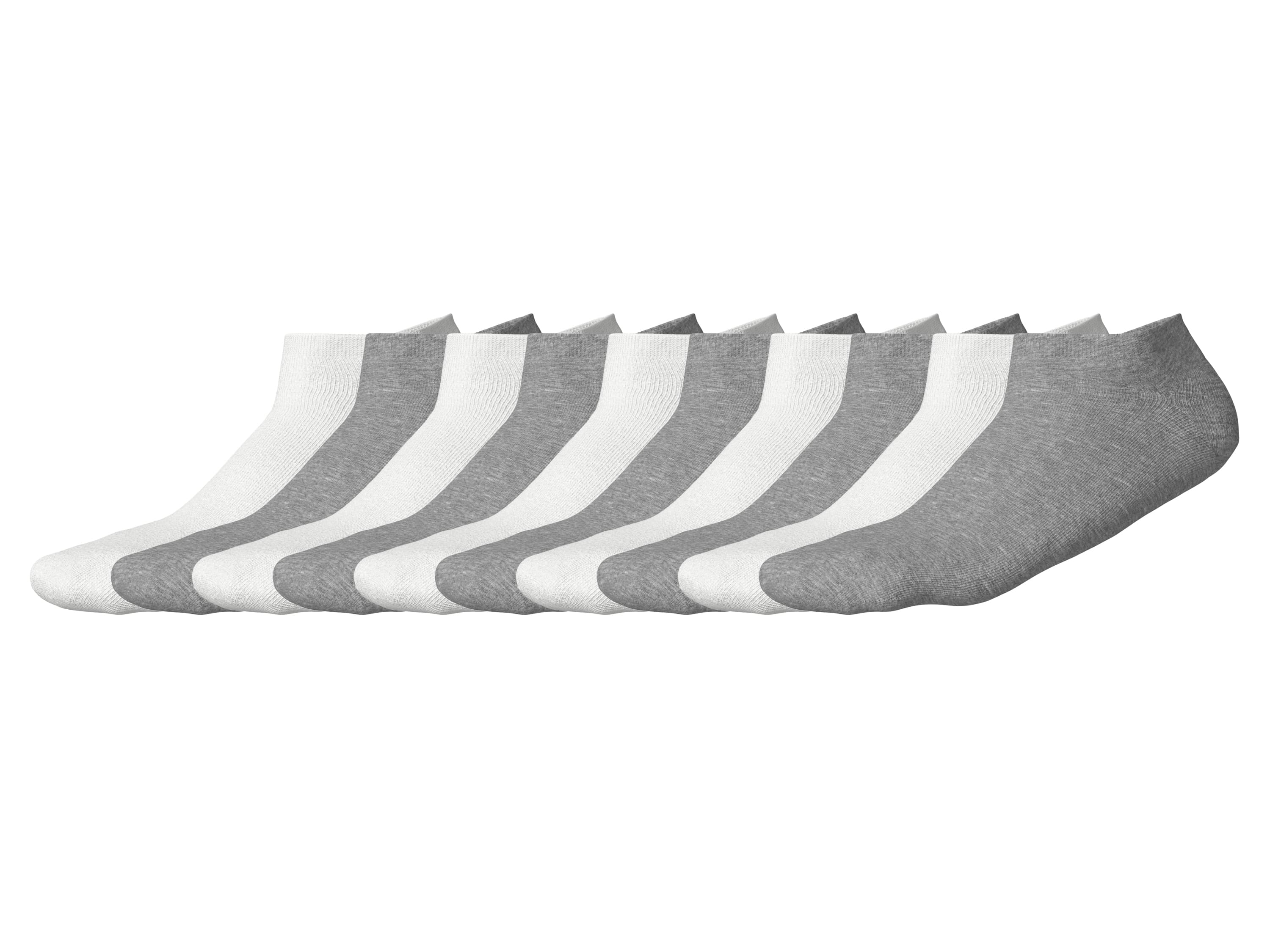 ESMARA® Dámske/Pánske členkové ponožky, 10 párov (biela/sivá, 35/38)