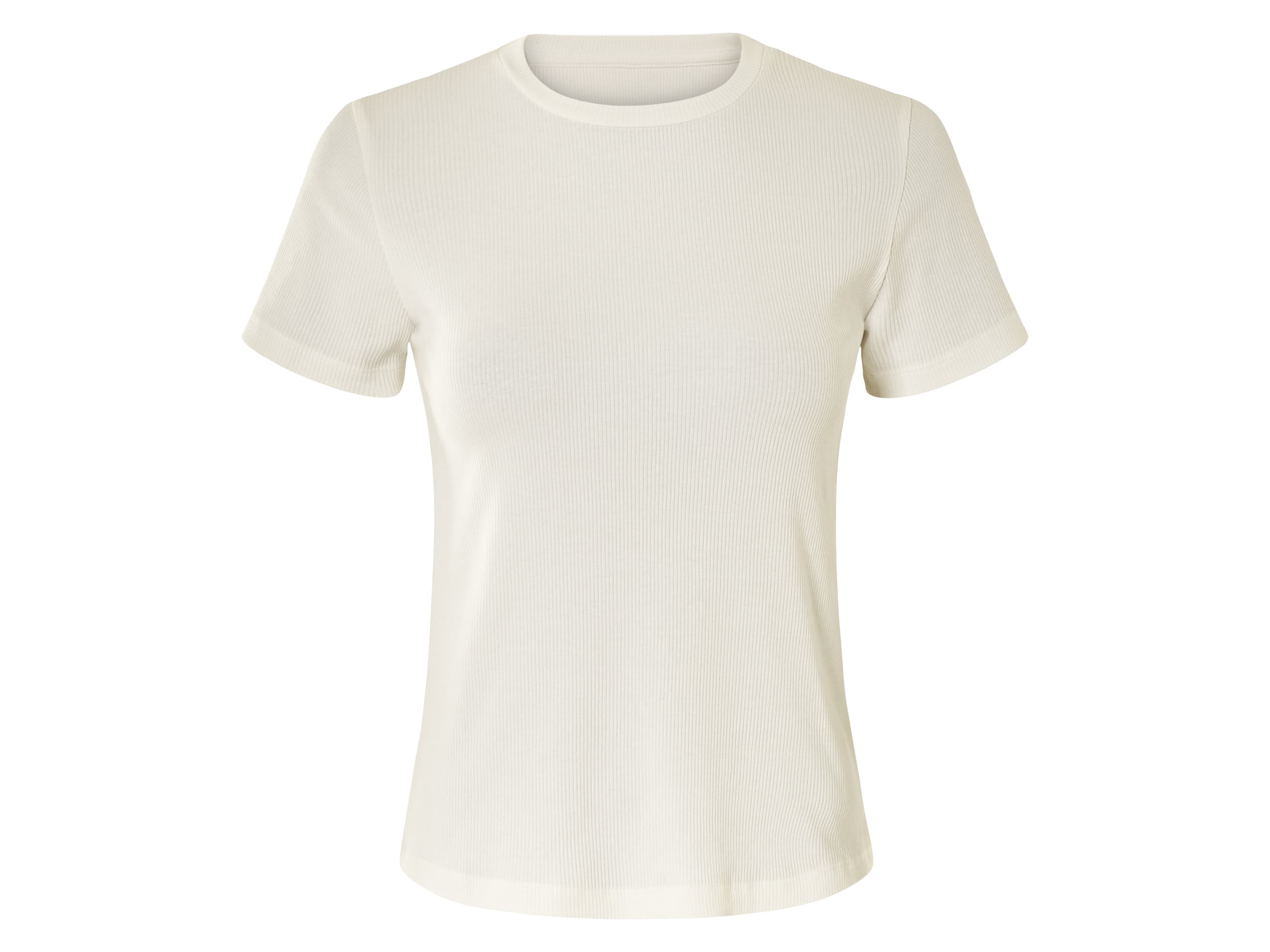 esmara® Dámske rebrované tričko (biela, S (36/38))