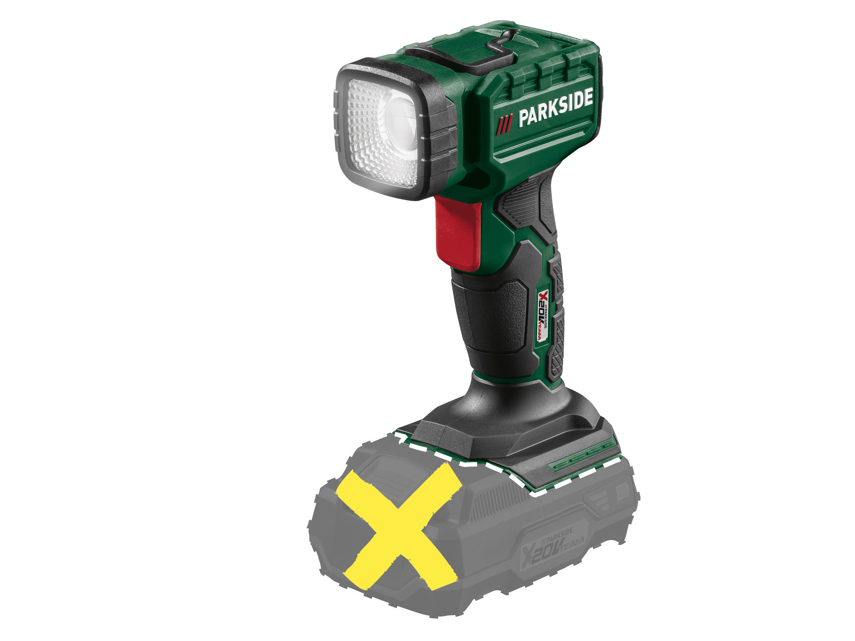PARKSIDE® Aku LED ručná lampa 20 V PLHLA 20 Li A1/PLHLA 20-Li C1 – bez akumulátora (LED ručná lampa PLHLA 20 Li A1)