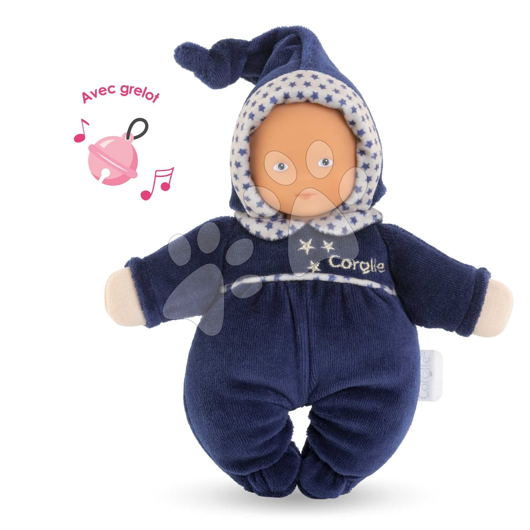 Bábika Babidoux Navy Blue Starry Dreams Mon Doudou Corolle s modrými očami a hrkálkou 20 cm od 0 mes