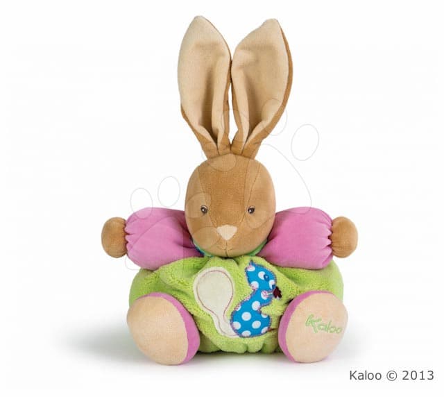 Kaloo plyšový zajačik Colors-Chubby Rabbit Squirrel s hrkálkou 963252 zelený