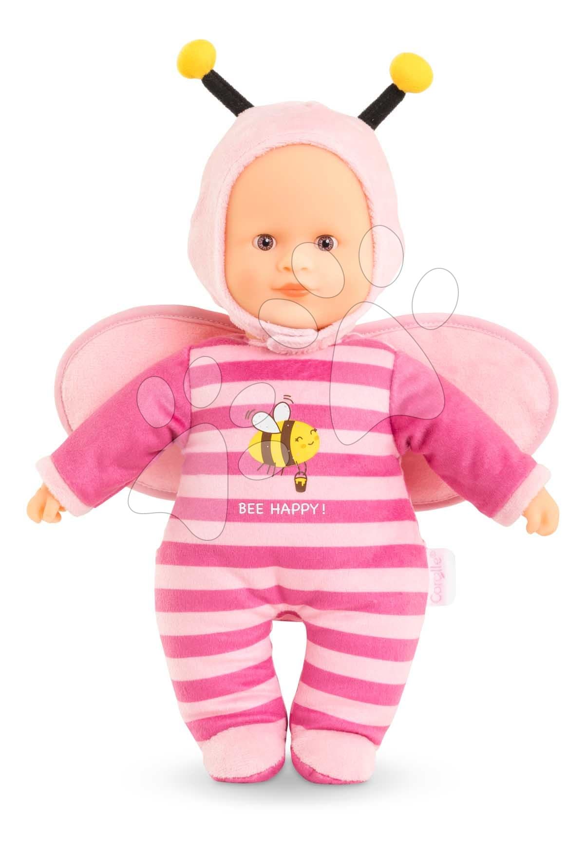 Bábika Sweet Heart Bee Mon Doudou Corolle s hnedými očami kapucňou a krídelkami 30 cm od 9 mes